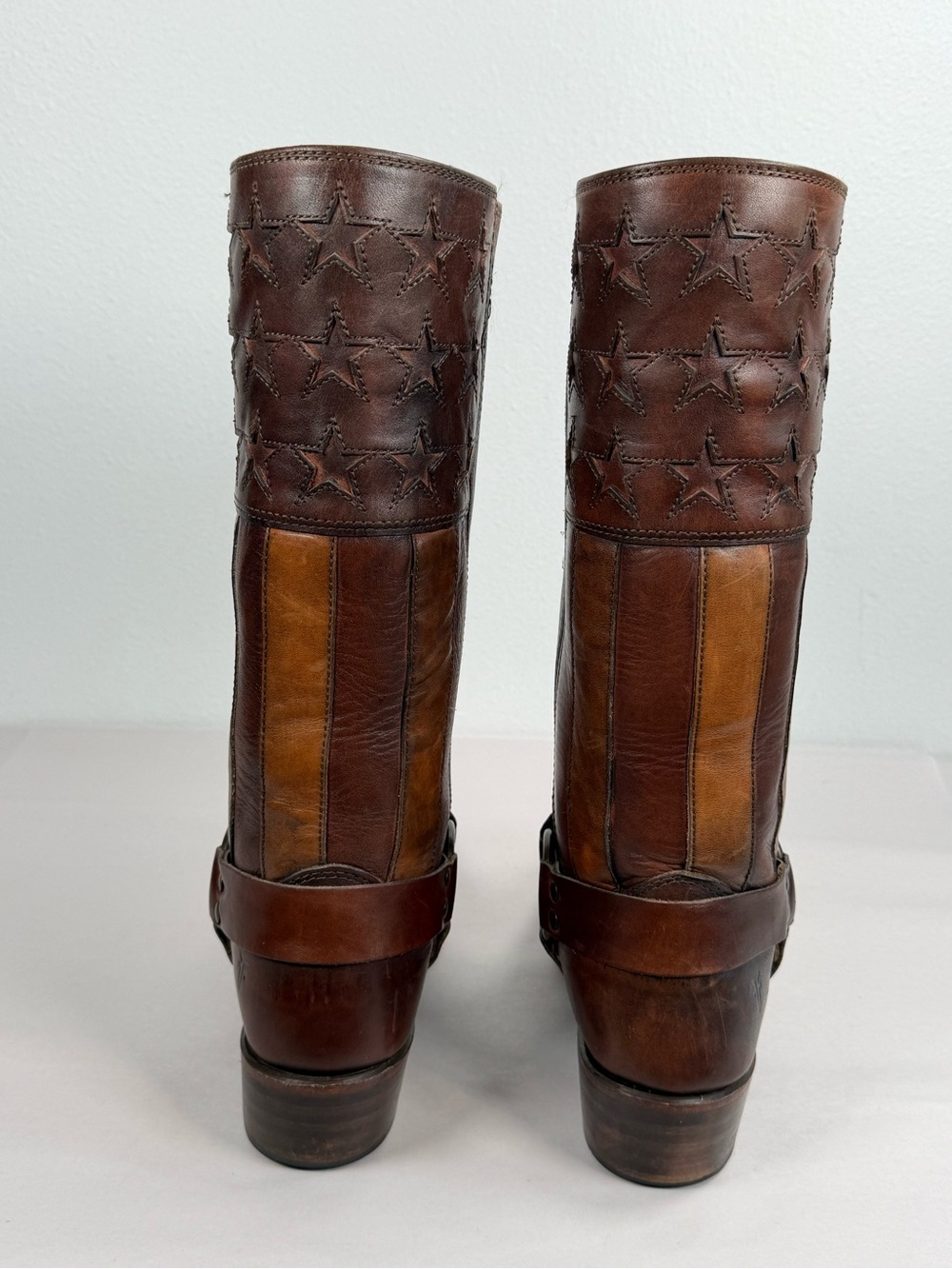 Women’s Frye Harness Boots Size 8 M Brown Leather 150th 75158-DBN Made In USA - Picture 10 of 16